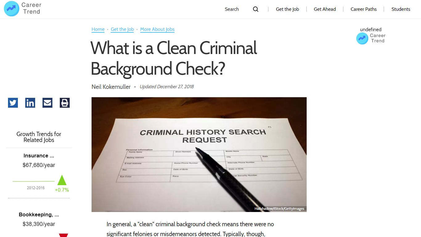 What is a Clean Criminal Background Check? - Career Trend